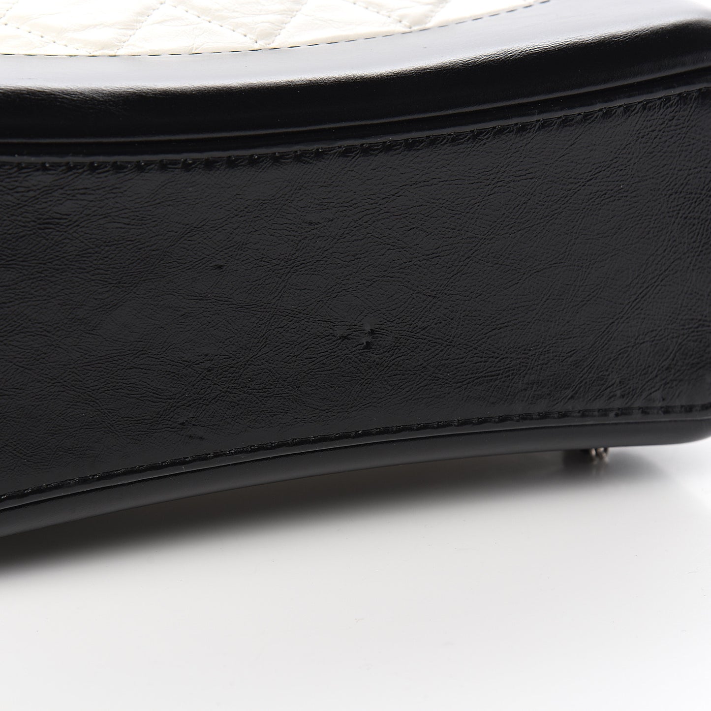 Aged Calfskin Quilted Small Gabrielle Backpack Black White