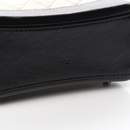 Chanel Aged Calfskin Quilted Small Gabrielle Backpack Black White 9 of 11