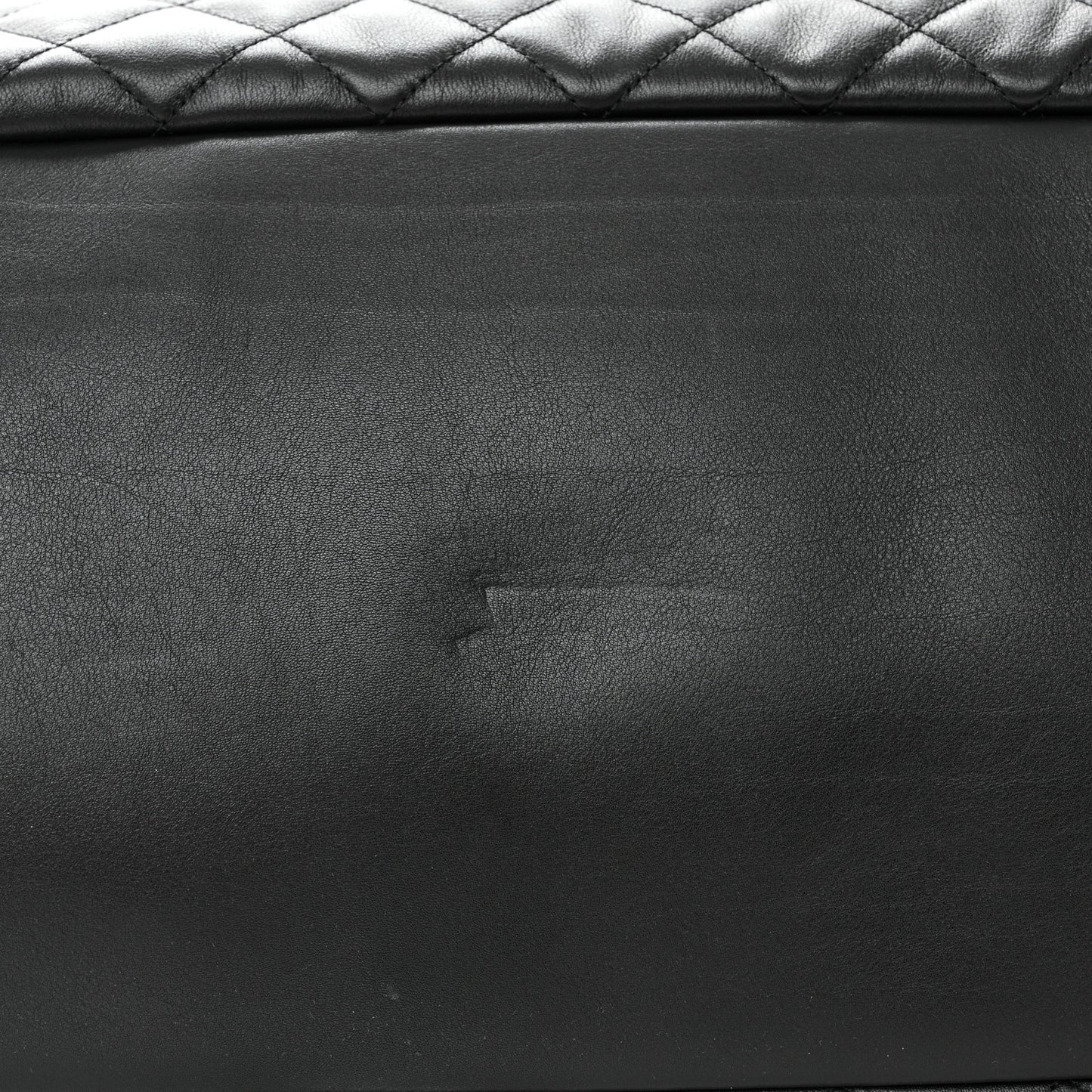 Calfskin Quilted ES Giant Travel Bag Black