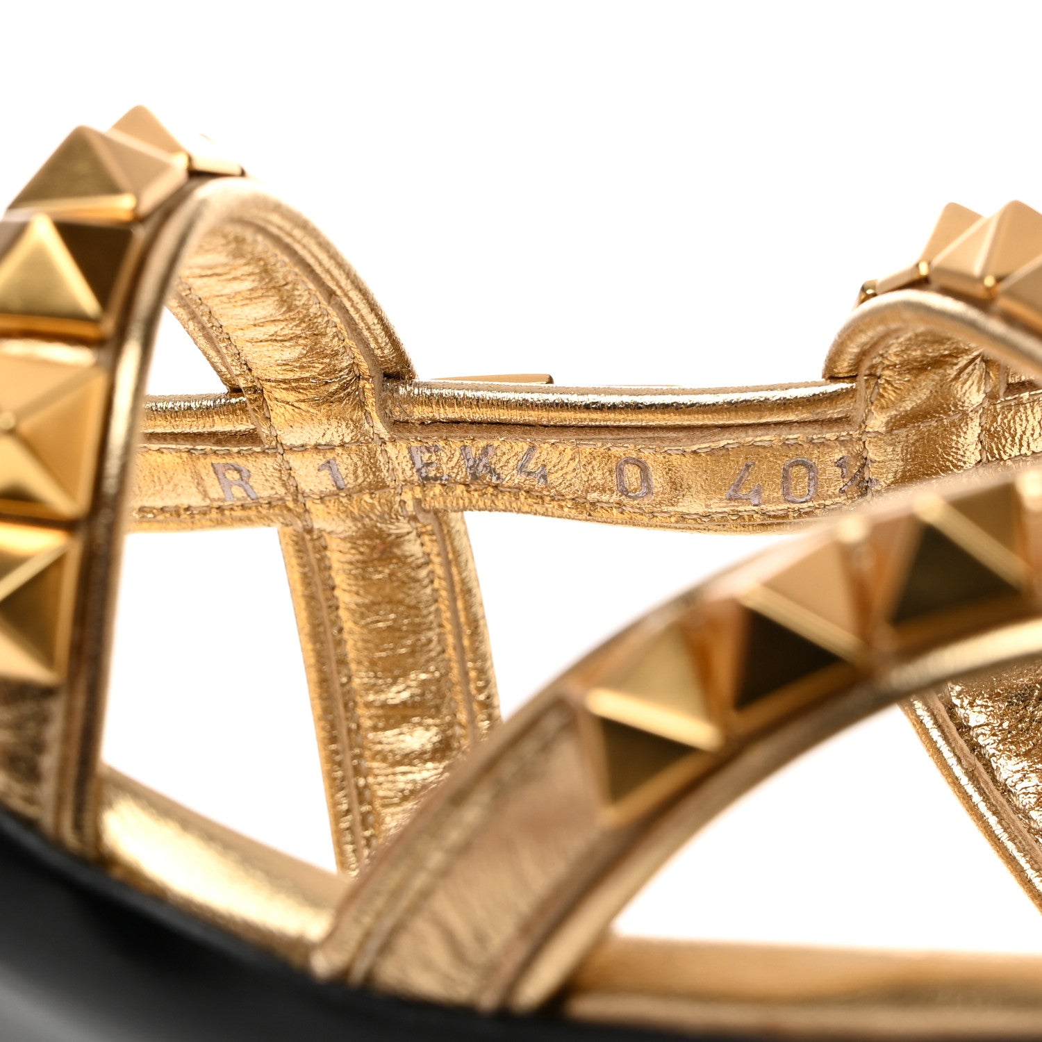 Valentino Garavani Metallic Calfskin Rockstud No Limit Sandals 40.5 Gold 7 of 8