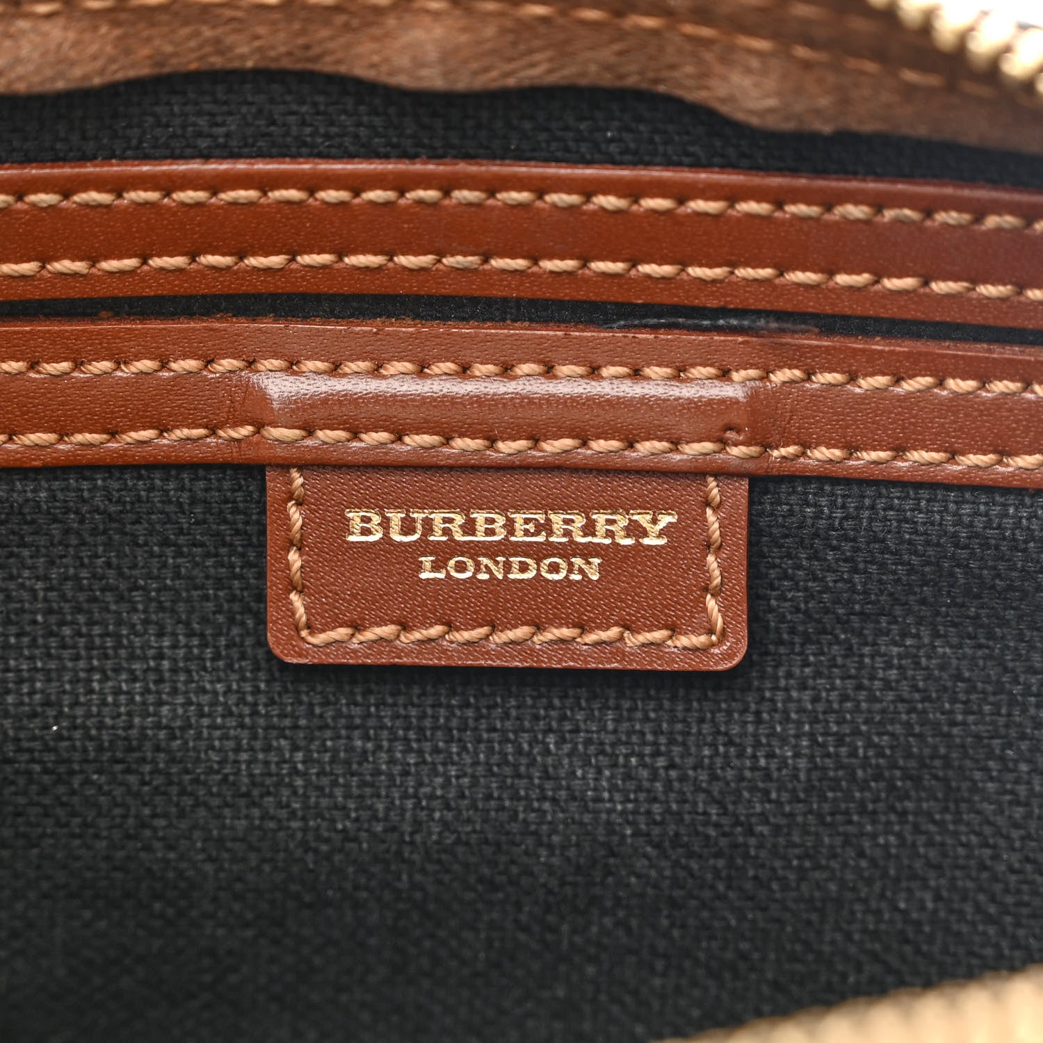 Burberry Haymarket Check Bowling Bag Brown 6 of 15