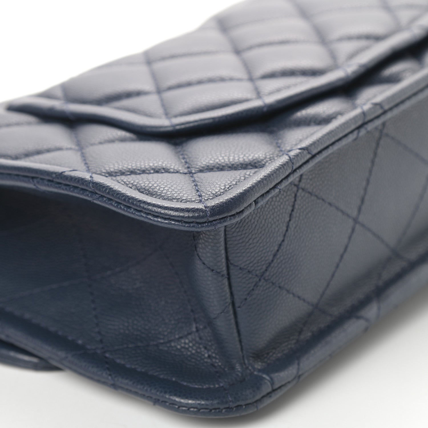 Chanel Caviar Quilted Medium Sweet Classic Flap Navy Blue 12 of 13
