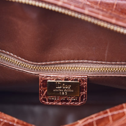 Christian Dior Crocodile Large Lady Dior Brown 6 of 11