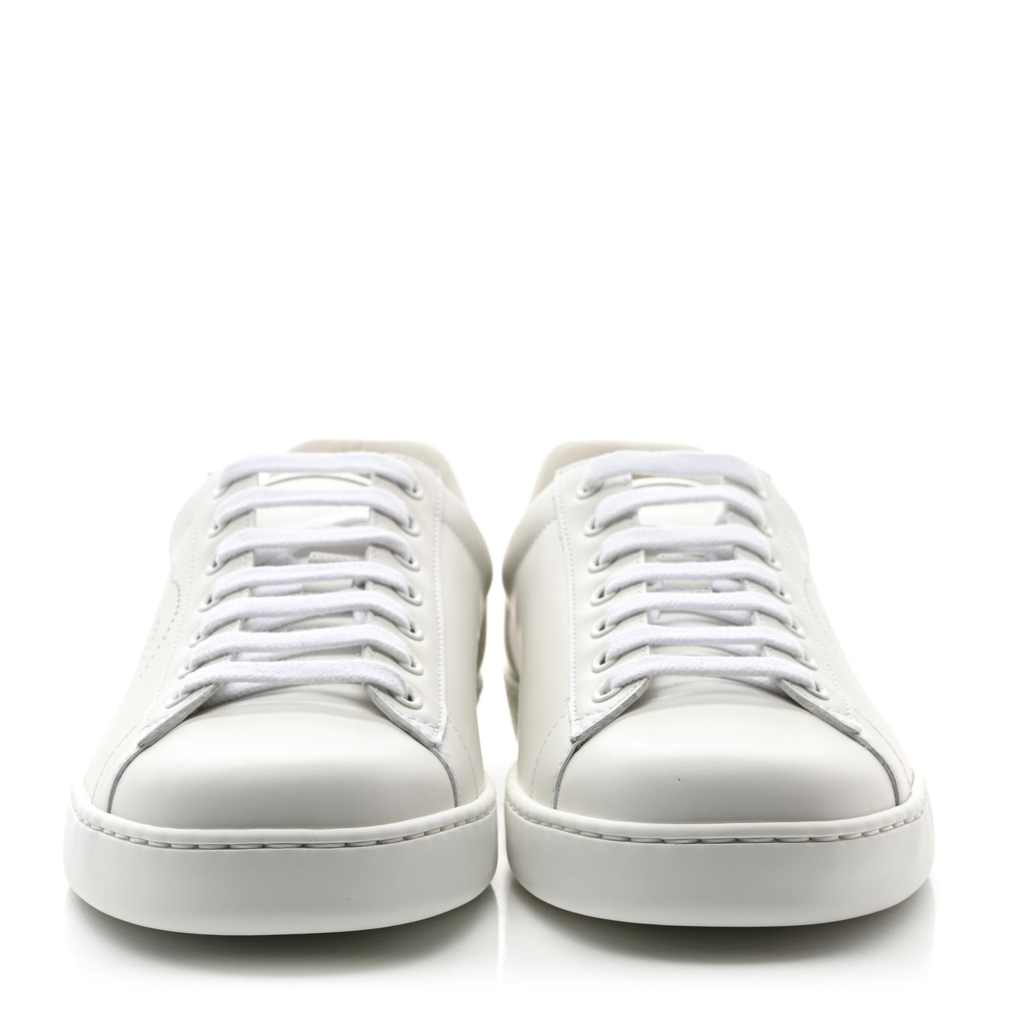 Calfskin Interlocking G Perforated Mens Ace Sneakers 8 White Grey Sky