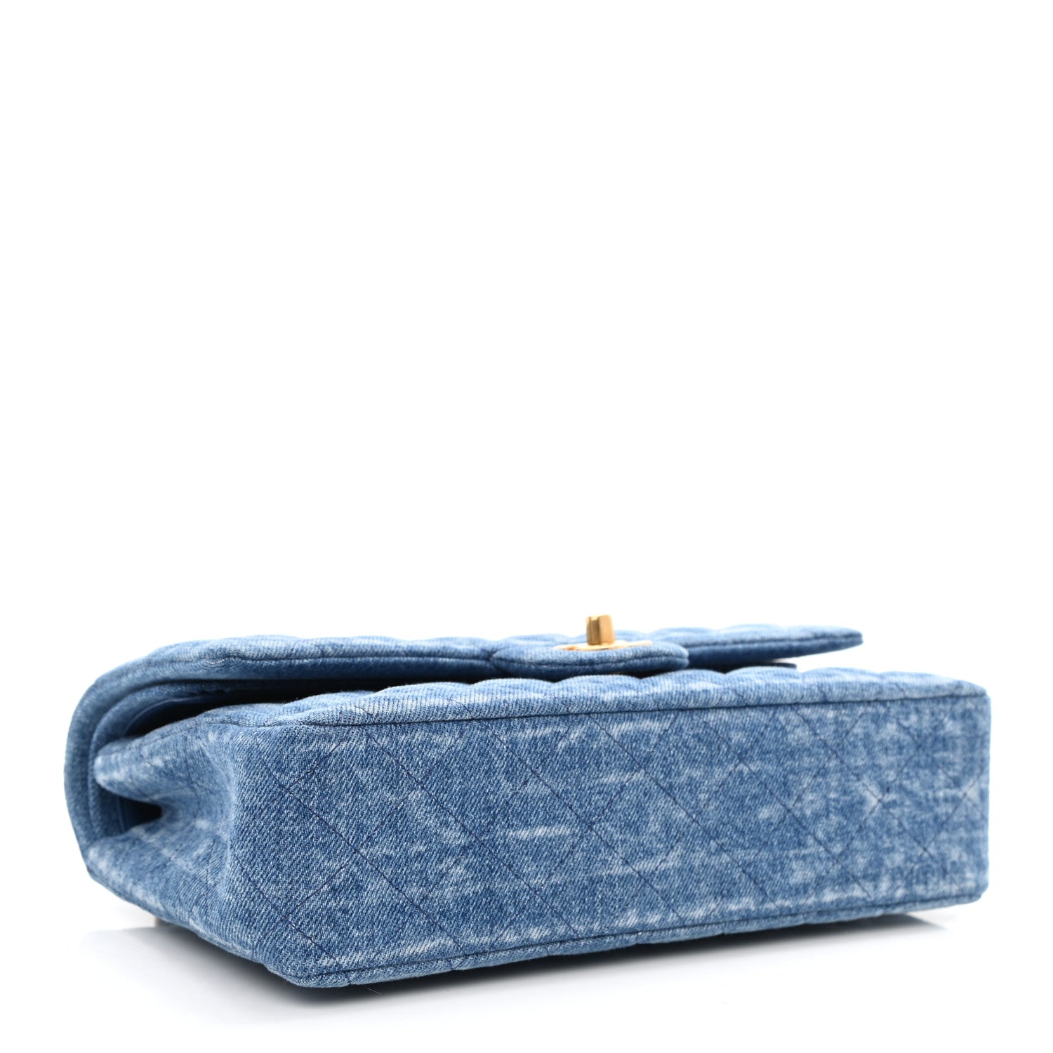 Chanel Denim Quilted Medium Double Flap Blue 4 of 9