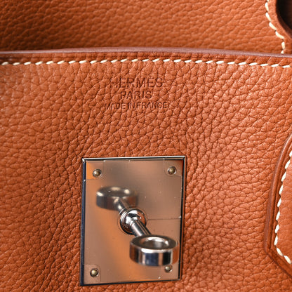 Hermes Natural Barenia Faubourg Birkin 30 Fauve 6 of 10