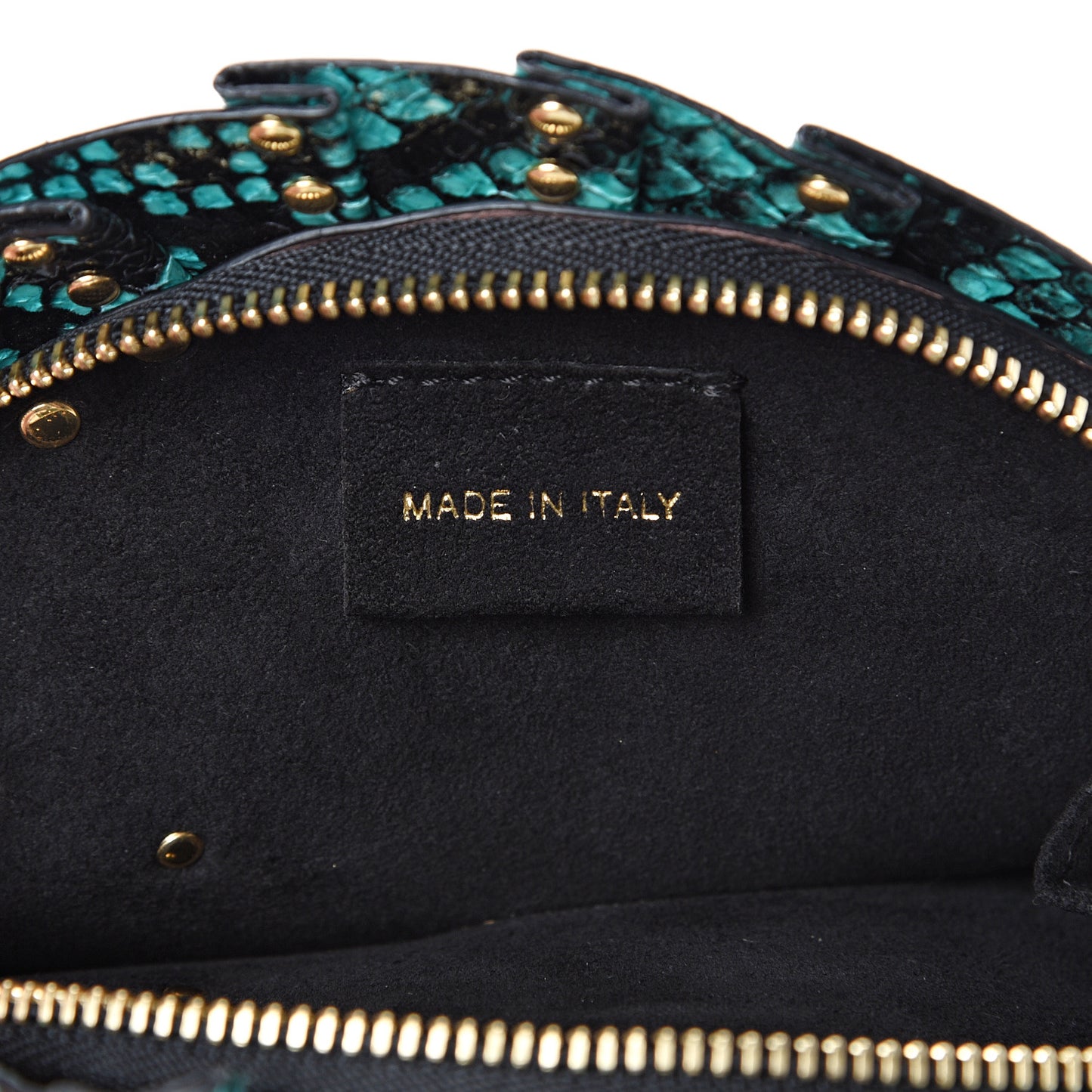 Calfskin Snakeskin Embossed Fish Bag Charm Multicolor