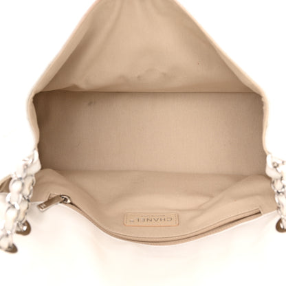 Chanel Calfskin Quilted VIP Flap White Black 5 of 21