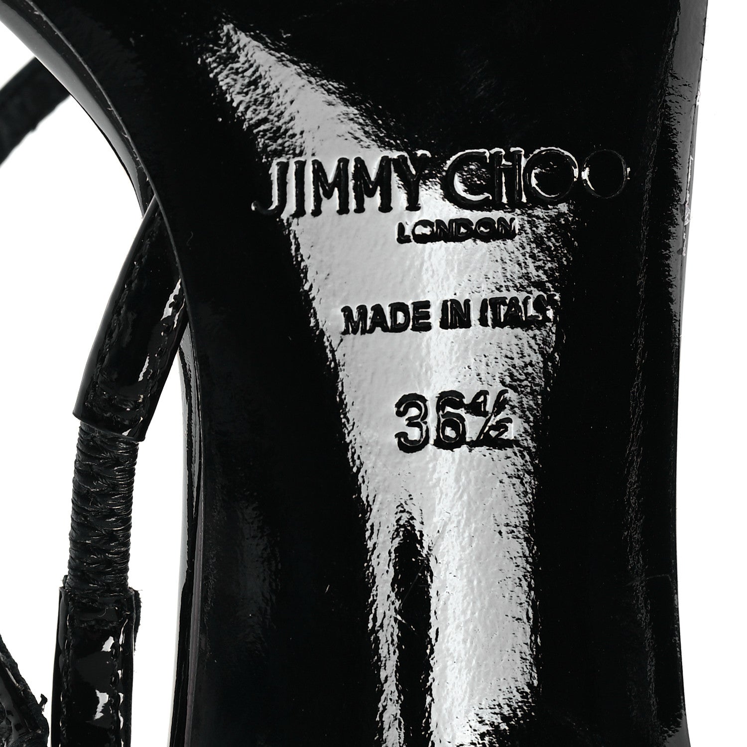 Jimmy Choo Patent Etana 80 Sandals 36.5 Black 7 of 10