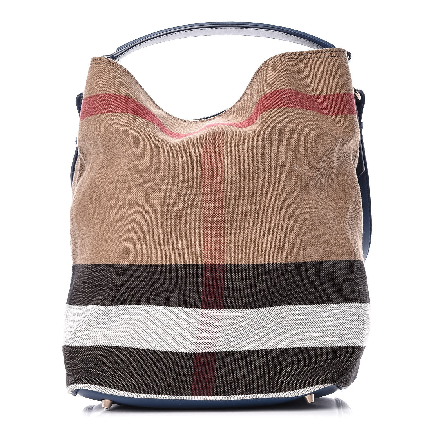 Burberry Canvas Mega Check Medium Susanna Hobo Blue 1 of 15