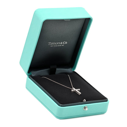 Tiffany Platinum Diamond Medium Cross Pendant Necklace 6 of 6