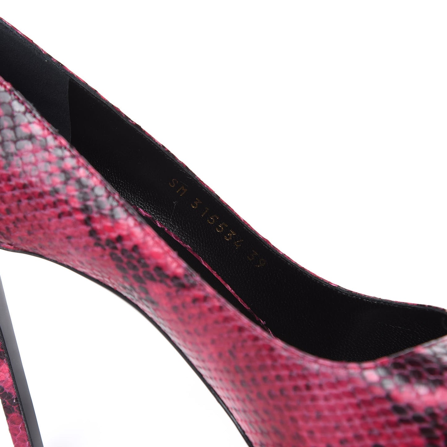 Python Calfskin Embossed Classic Paris 105 Pumps 39 Fuchsia