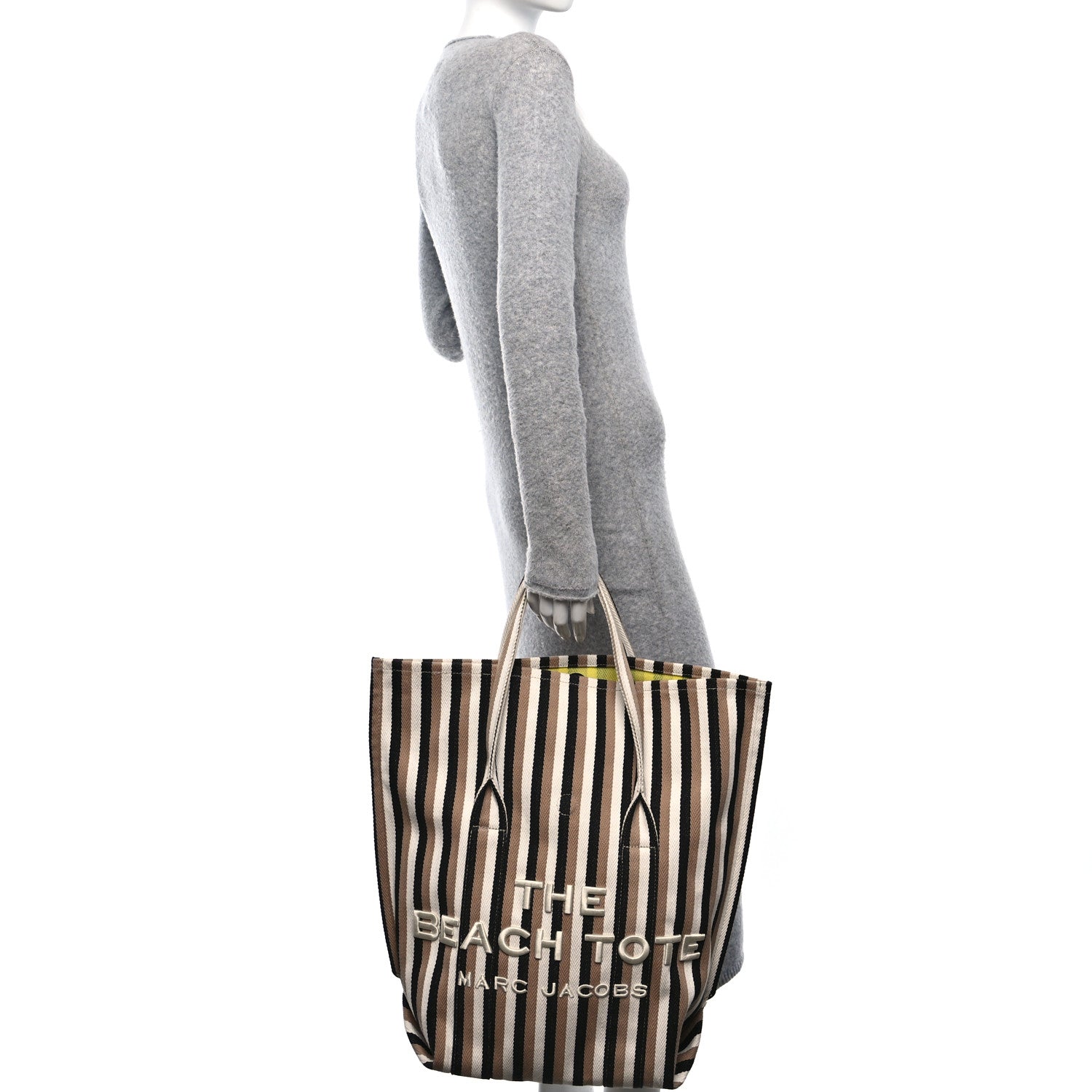 Marc Jacobs Jacquard Striped The Beach Tote Camel Multicolor 2 of 11