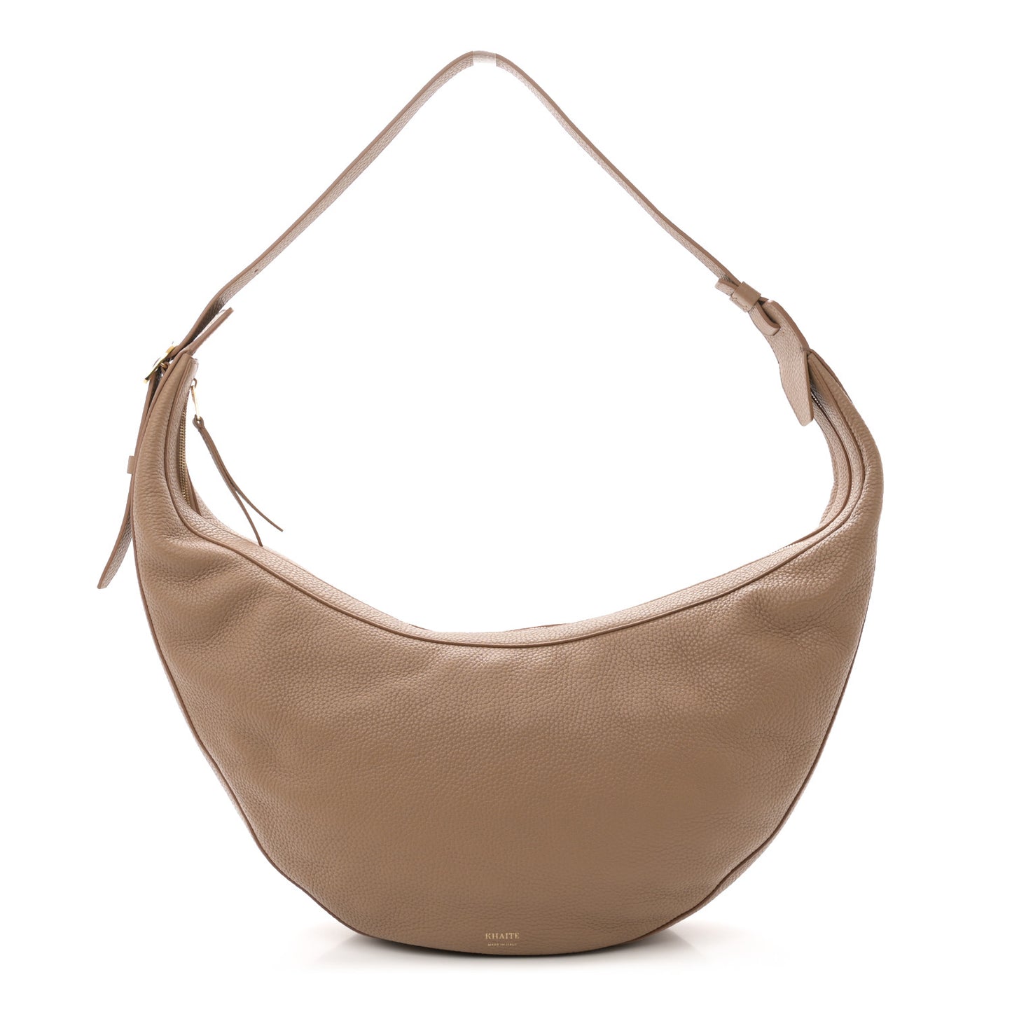 Pebbled Calfskin Augustina Hobo Hazelnut