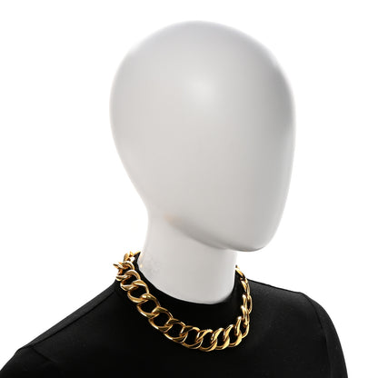 Chanel Metal Chain Link Necklace Gold 2 of 6