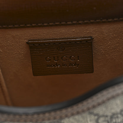 Gucci GG Supreme Monogram Mini Horsebit 1955 Crossbody Bag Beige Brown Sugar 7 of 11