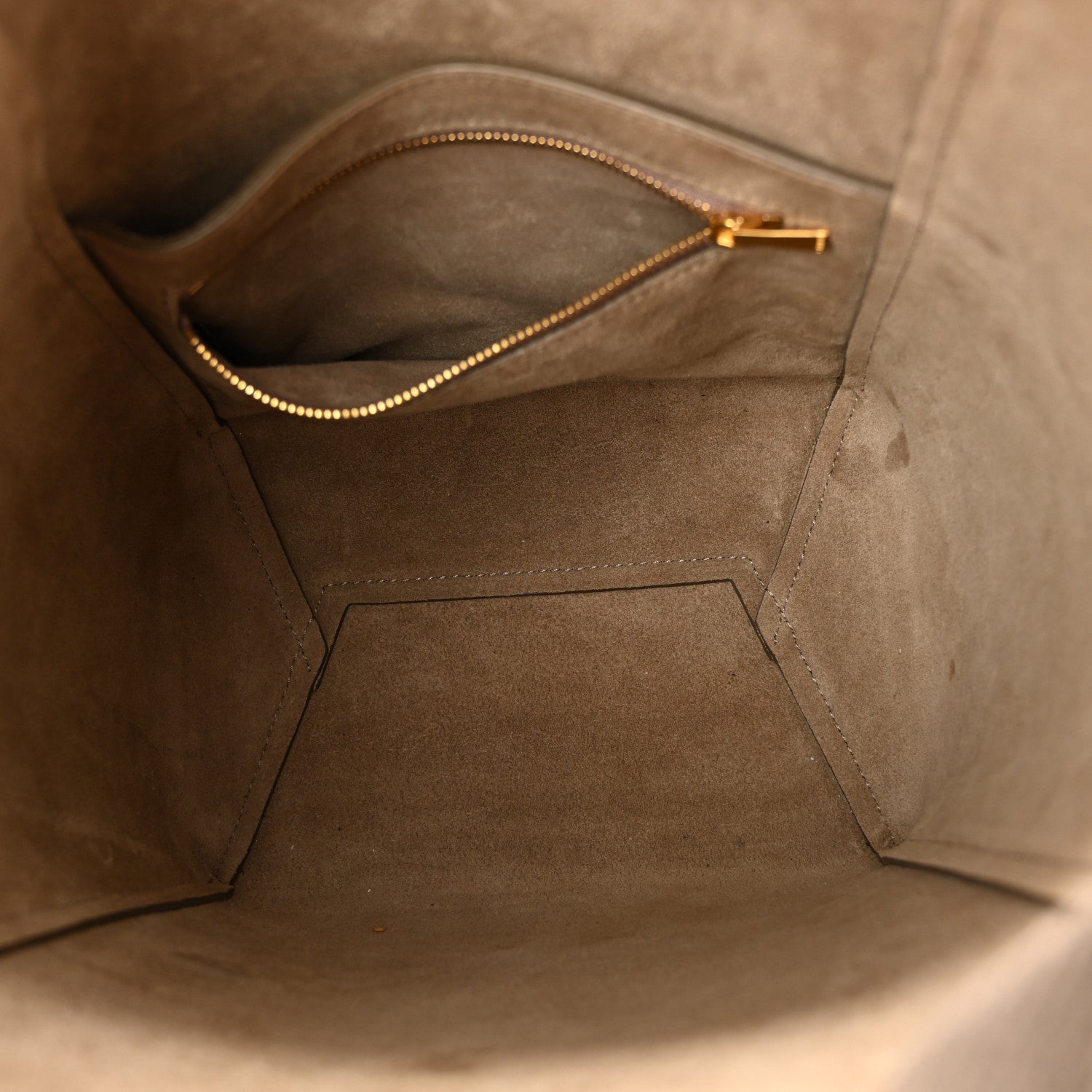 Celine Soft Grained Calfskin Small Sangle Bucket Bag Taupe 5 of 10