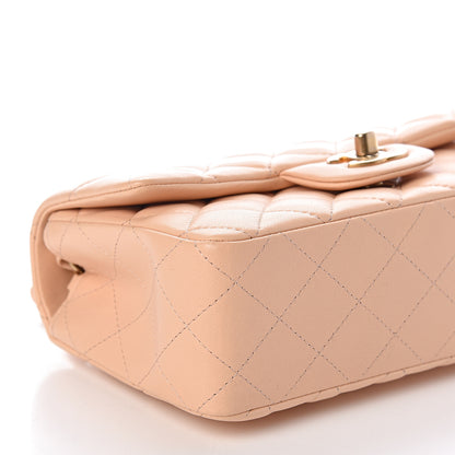 Chanel Lambskin Quilted Mini Rectangular Flap Beige 8 of 15