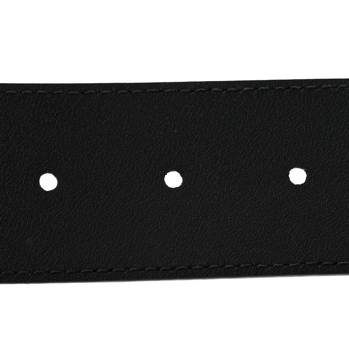 Moon Calfskin Pearl Double G 40mm Belt 75 30 Black Cream