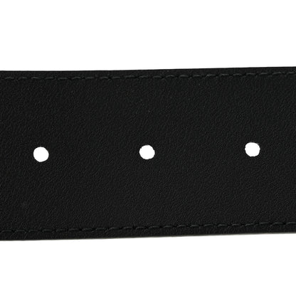 Gucci Moon Calfskin Pearl Double G 40mm Belt 75 30 Black Cream 4 of 5