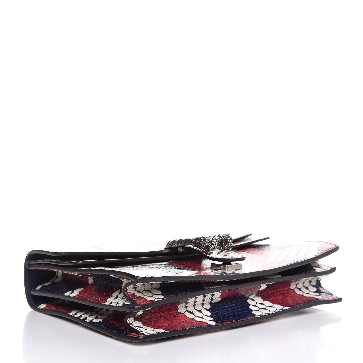 Gucci Python Cubic Medium Dionysus Shoulder Bag Red White Blue 4 of 7