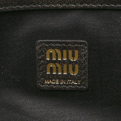 Miu Miu Distressed Nappa Shoulder Bag Sand Coffee 6 of 9