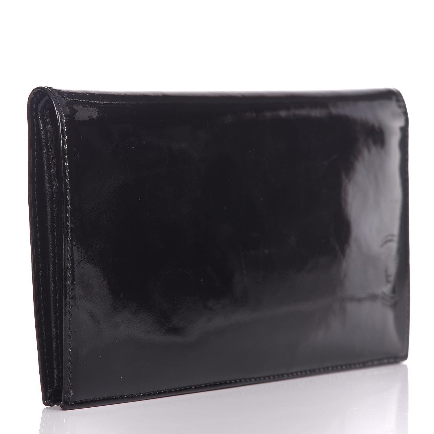 Chanel Patent CC Yen Wallet Black 3 of 11