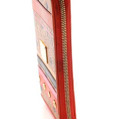 MCM Visetos Striped Zip Around Wallet Cognac 16 of 16