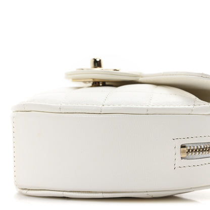 Chanel Lambskin Quilted CC In Love Heart Clutch With Chain White 9 of 9