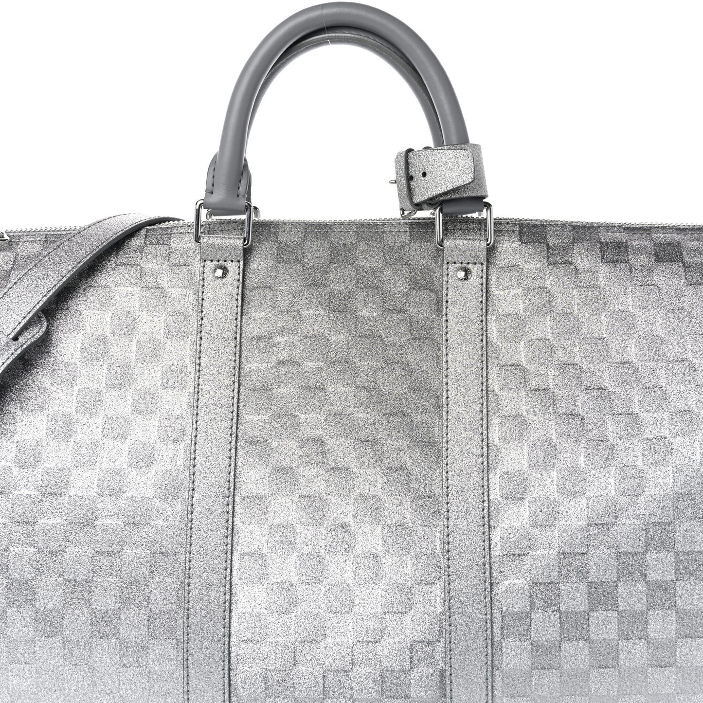 Damier Glitter Keepall Bandouliere 50 Silver