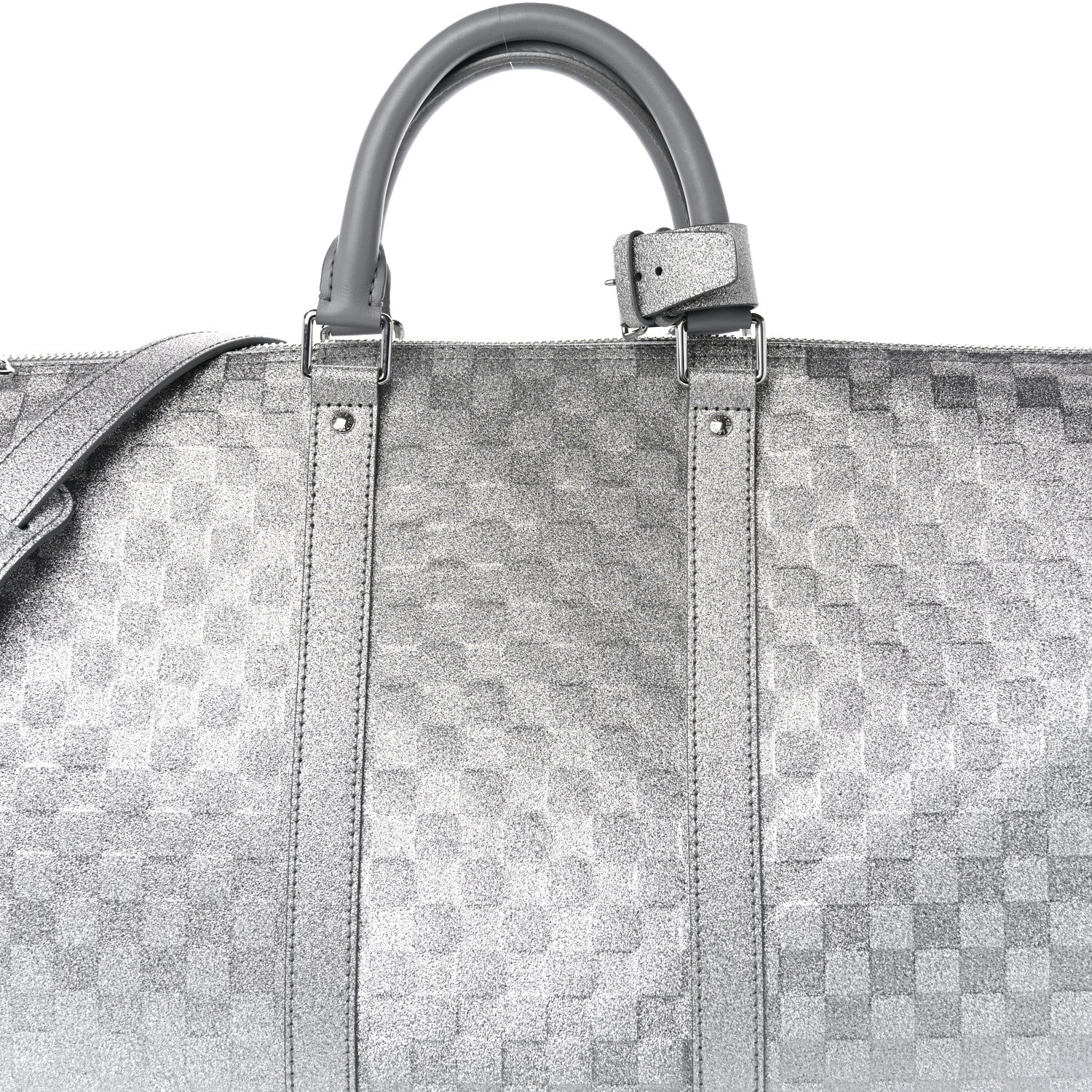 Louis Vuitton Damier Glitter Keepall Bandouliere 50 Silver 6 of 8