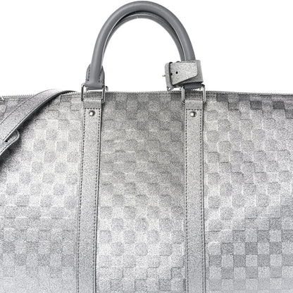 Louis Vuitton Damier Glitter Keepall Bandouliere 50 Silver 6 of 8