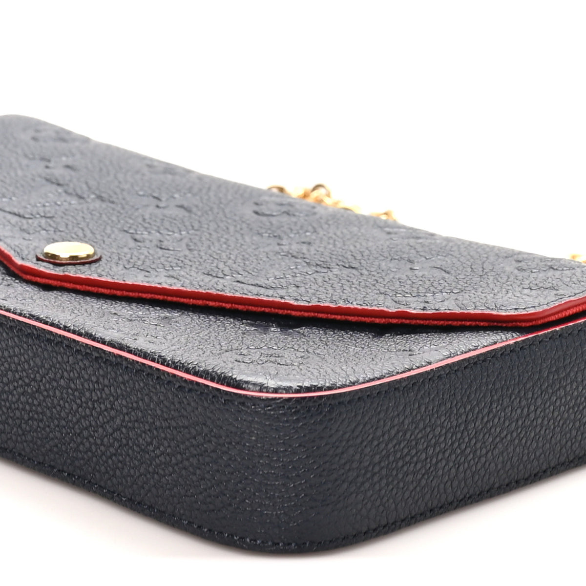 Empreinte Pochette Felicie Chain Wallet Marine Rouge