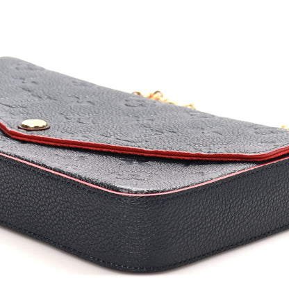 Louis Vuitton Empreinte Pochette Felicie Chain Wallet Marine Rouge 10 of 10
