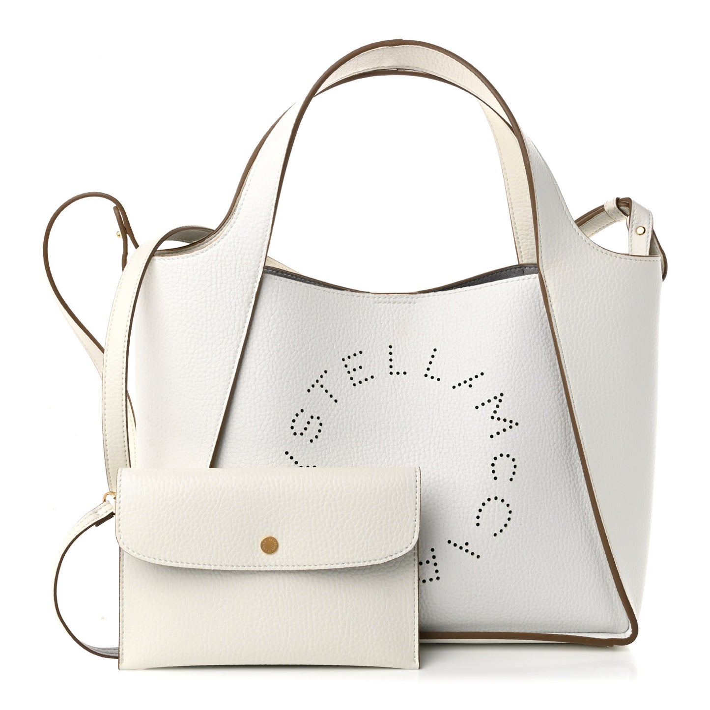 Eco Alter Nappa Perforated Crossbody Tote White