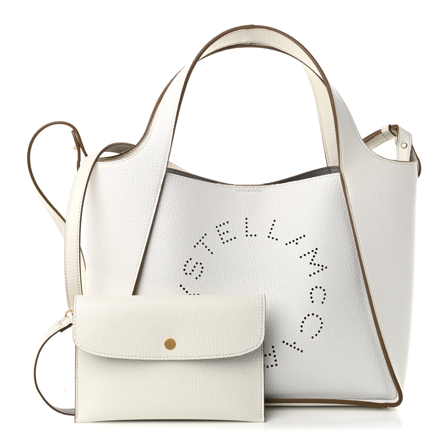 Stella McCartney Eco Alter Nappa Perforated Crossbody Tote White 3 of 10