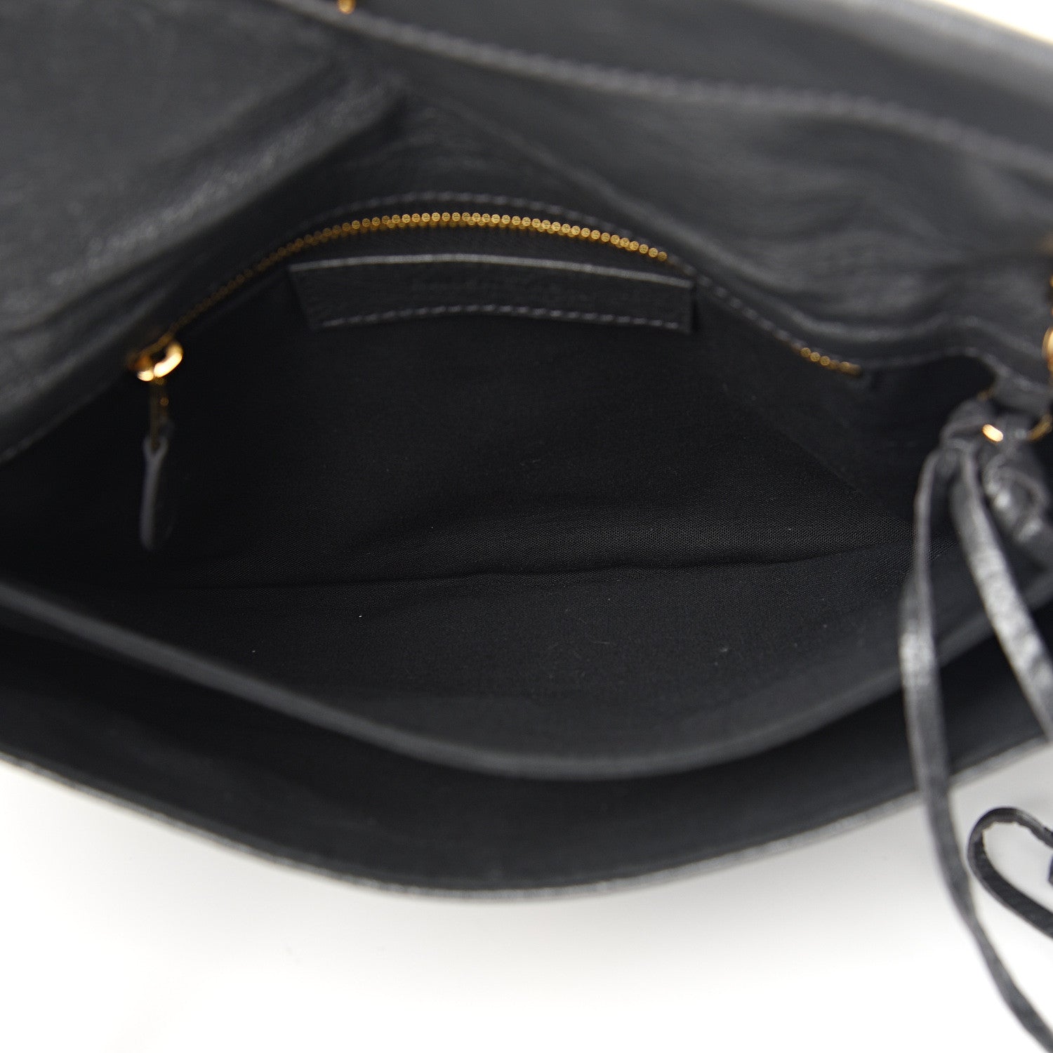 Balenciaga Agneau Giant 12 Gold Hardware Envelope Strap Clutch Gris Fossile 4 of 9
