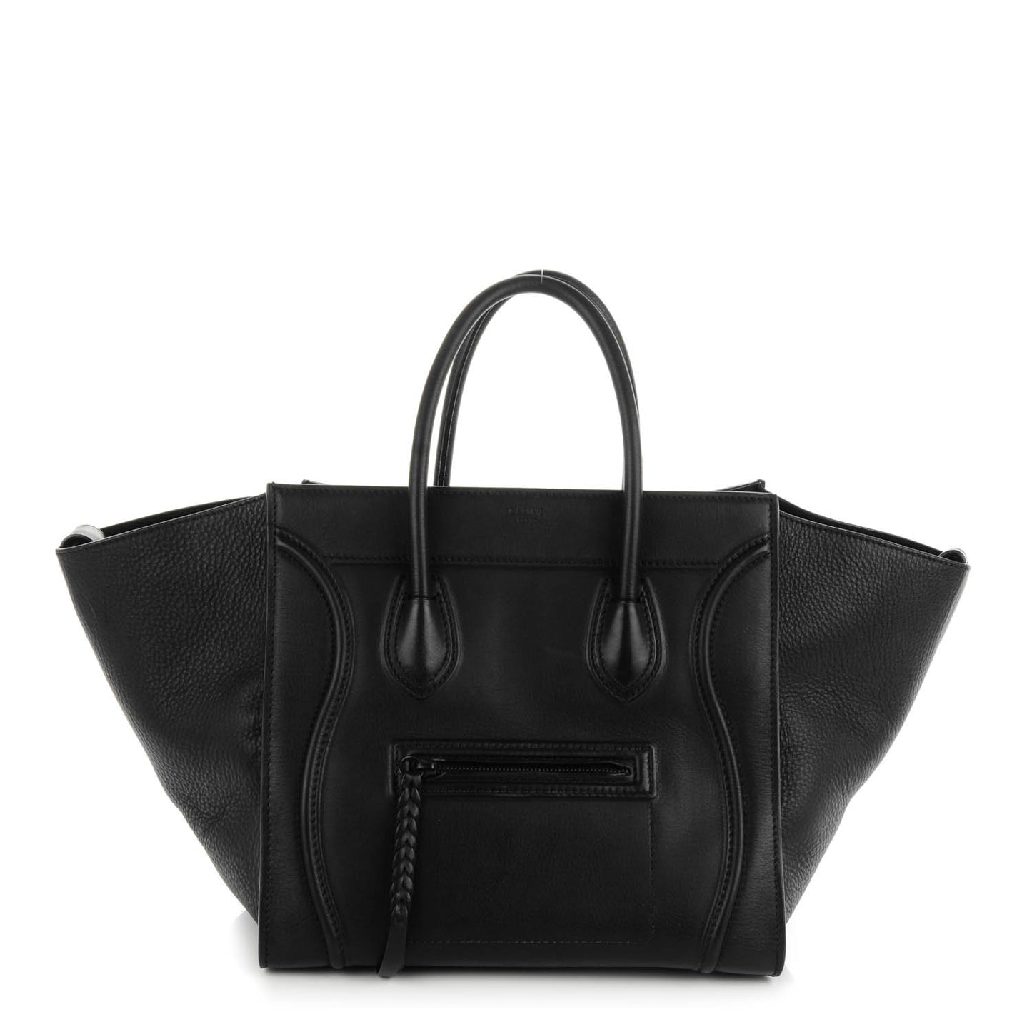 Supple Calfskin Medium Phantom Luggage Black
