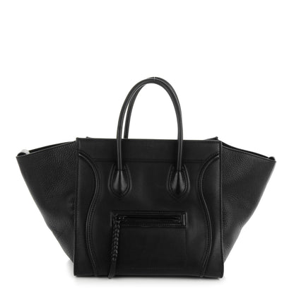 Celine Supple Calfskin Medium Phantom Luggage Black 1 of 8