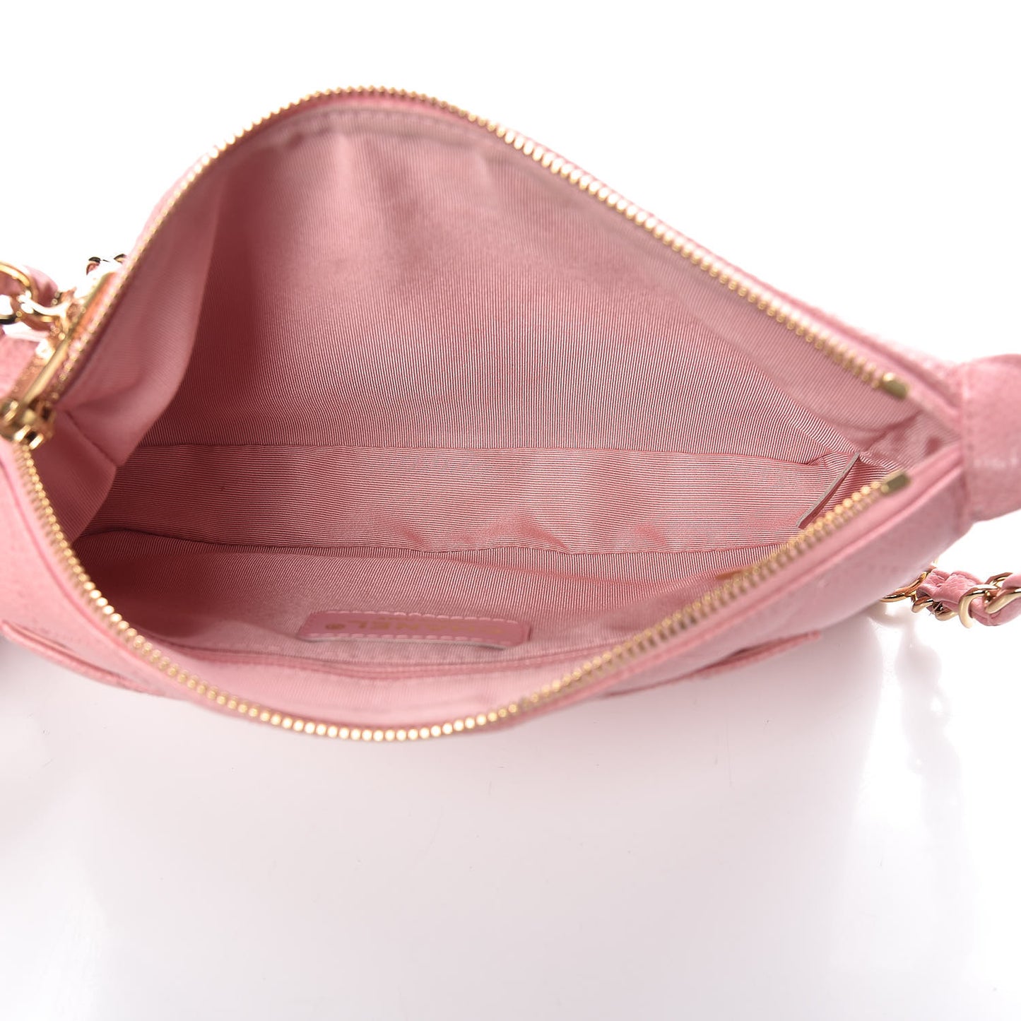 Caviar Quilted Pochette Pink
