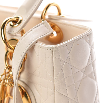 Christian Dior Lambskin Cannage Medium Lady Dior Light Beige 20 of 25