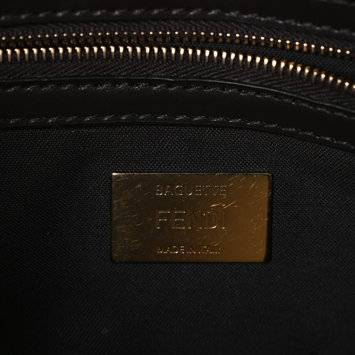 Fendi Fabric Jacquard FF 1974 Multipocket Baguette Tobacco Moro