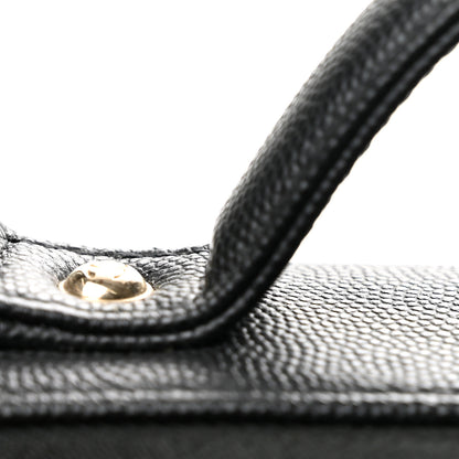 Chanel Caviar Quilted Medium CC Filigree Vanity Case Black 13 of 14