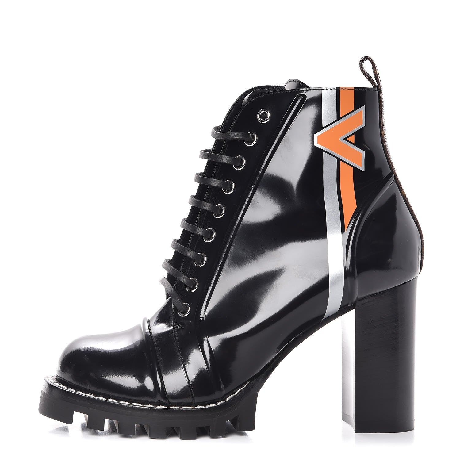Louis Vuitton Patent Calfskin Spaceship Star Trail Ankle Boots 40 Black 1 of 6