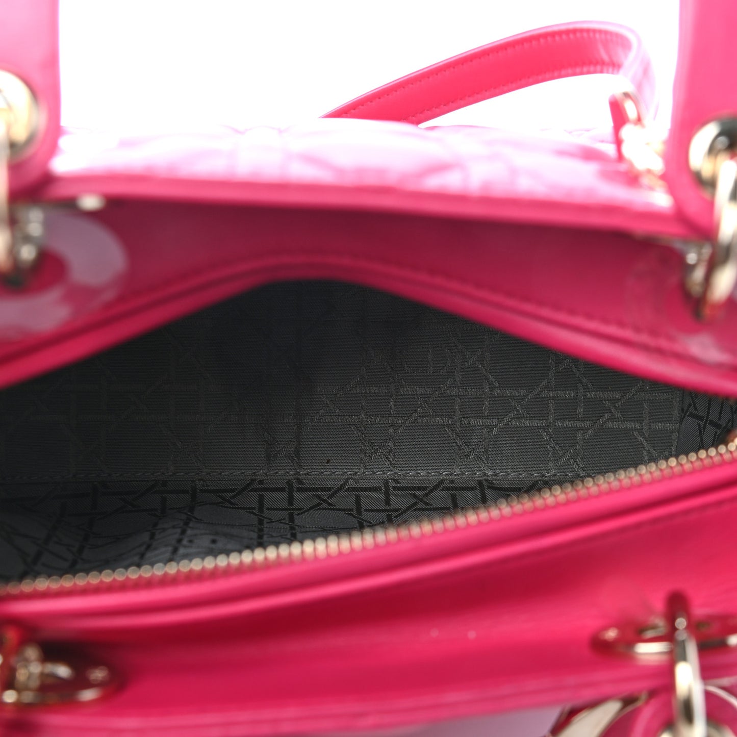 Lambskin Cannage Medium Lady Dior Pink