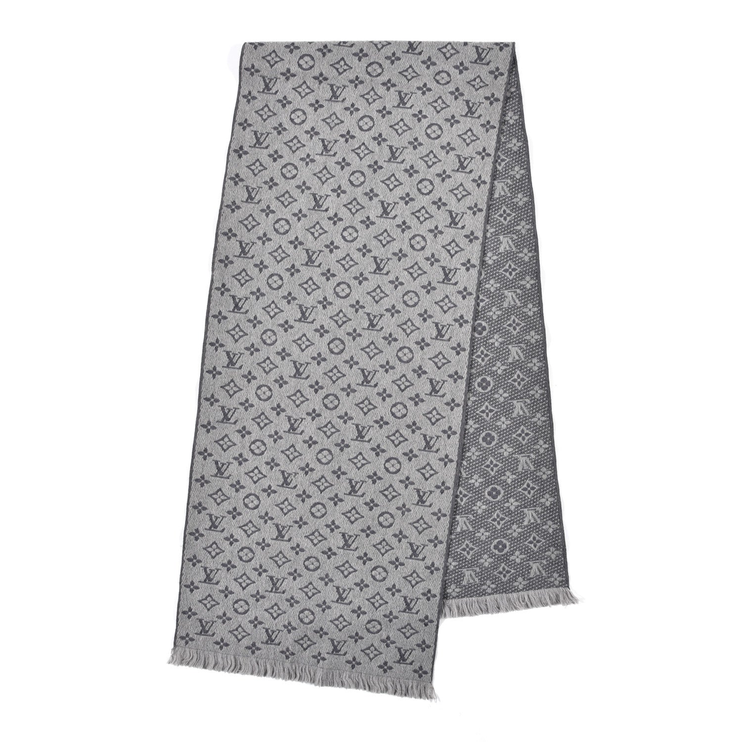Louis Vuitton Wool Monogram Classic Scarf Grey 1 of 3