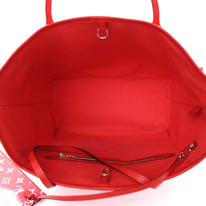 Louis Vuitton Monogram Escale Neverfull MM Rouge 6 of 10