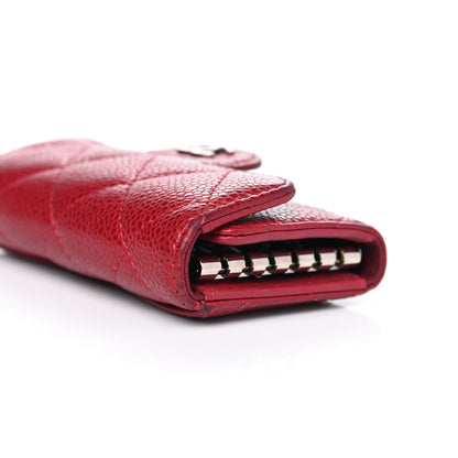 Chanel Metallic Caviar Quilted 6 Key Holder Dark Pink 12 of 13