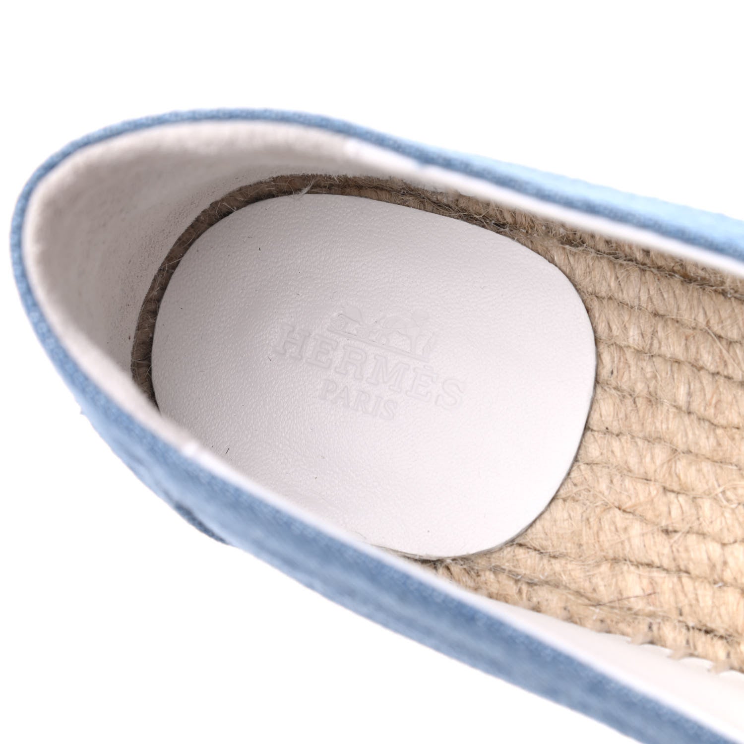 Hermes Denim Canvas Womens Trip Espadrilles 39 Bleu Clair 6 of 12