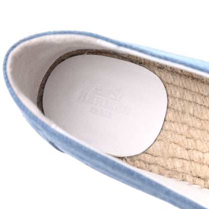 Hermes Denim Canvas Womens Trip Espadrilles 39 Bleu Clair 6 of 12